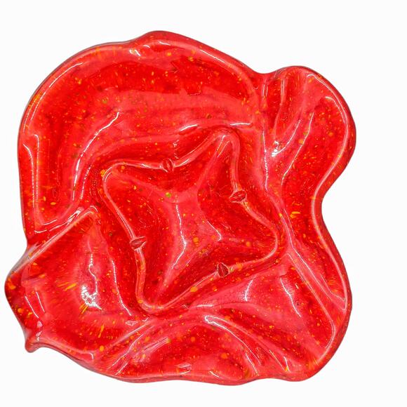 Large Ceramic Ashtray Hobbiest Cigar Red Speckle Retro Funky Vintage 1990s - Picture 1 of 12